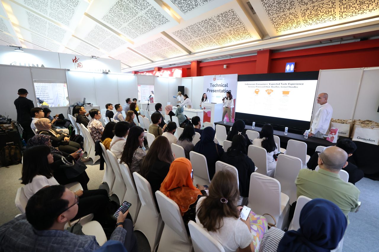 Dancers on stage during opening ceremony of Fi Asia Indonesia
